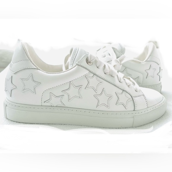Zadig & Voltaire Low Top Stars Sneaker White Leather Size EU 38 US 7 7.5… - Picture 1 of 11